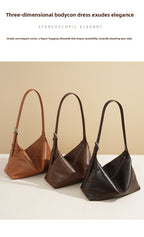 Full Grain Vegetable Tanned Leather Hobo Bag Vintage Underarm Shoulder Bag Large Capacity Crossbody Bag 