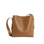 Genuine Leather Bucket Bag Large Capacity Tote Shoulder Crossbody Bag for Women 