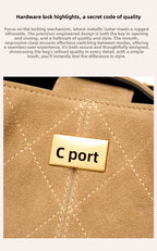 Suede Leather Bucket Bag Chain Strap Shoulder Crossbody Bag Large Capacity Top Handle Work Tote 