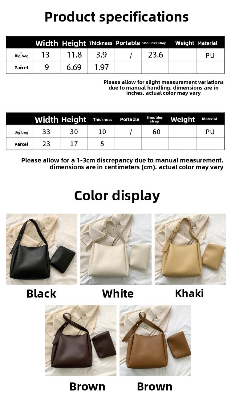 Single Shoulder Crossbody Womens Bag Large Capacity Minimalist Bucket 