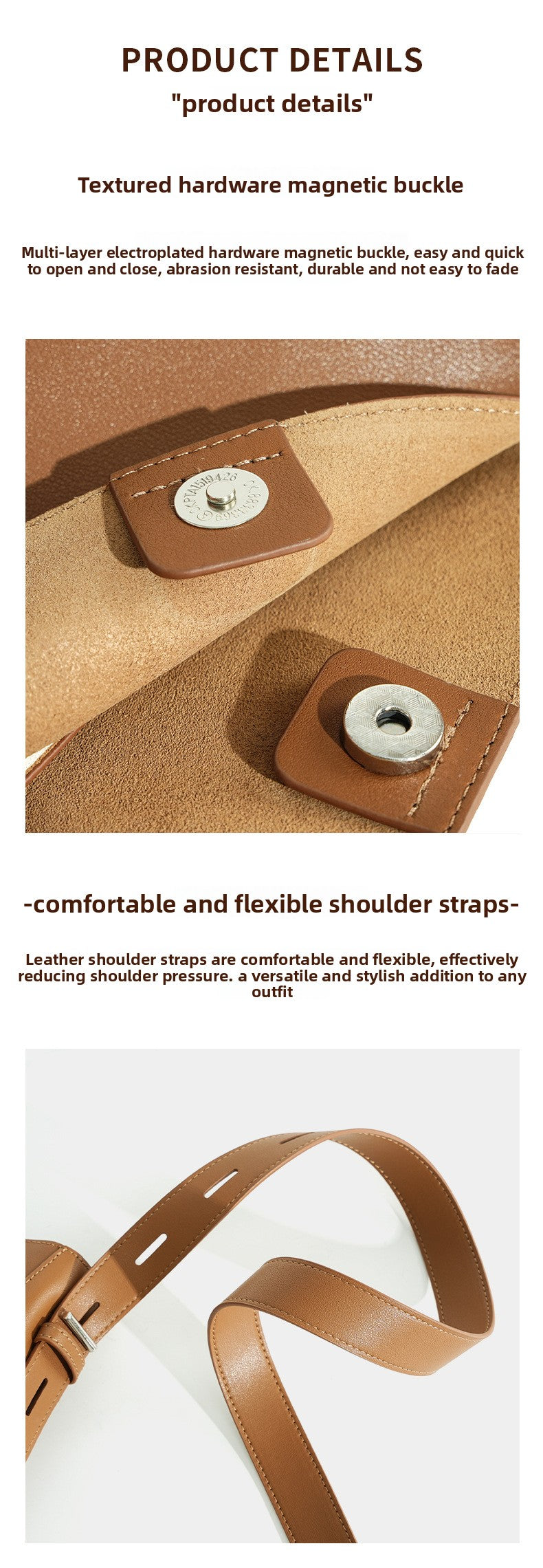 Genuine Leather Bucket Bag Large Capacity Tote Shoulder Crossbody Bag for Women 