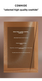 Genuine Leather Bucket Bag Large Capacity Tote Shoulder Crossbody Bag for Women 