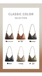 Full Grain Vegetable Tanned Leather Hobo Bag Vintage Underarm Shoulder Bag Large Capacity Crossbody Bag 