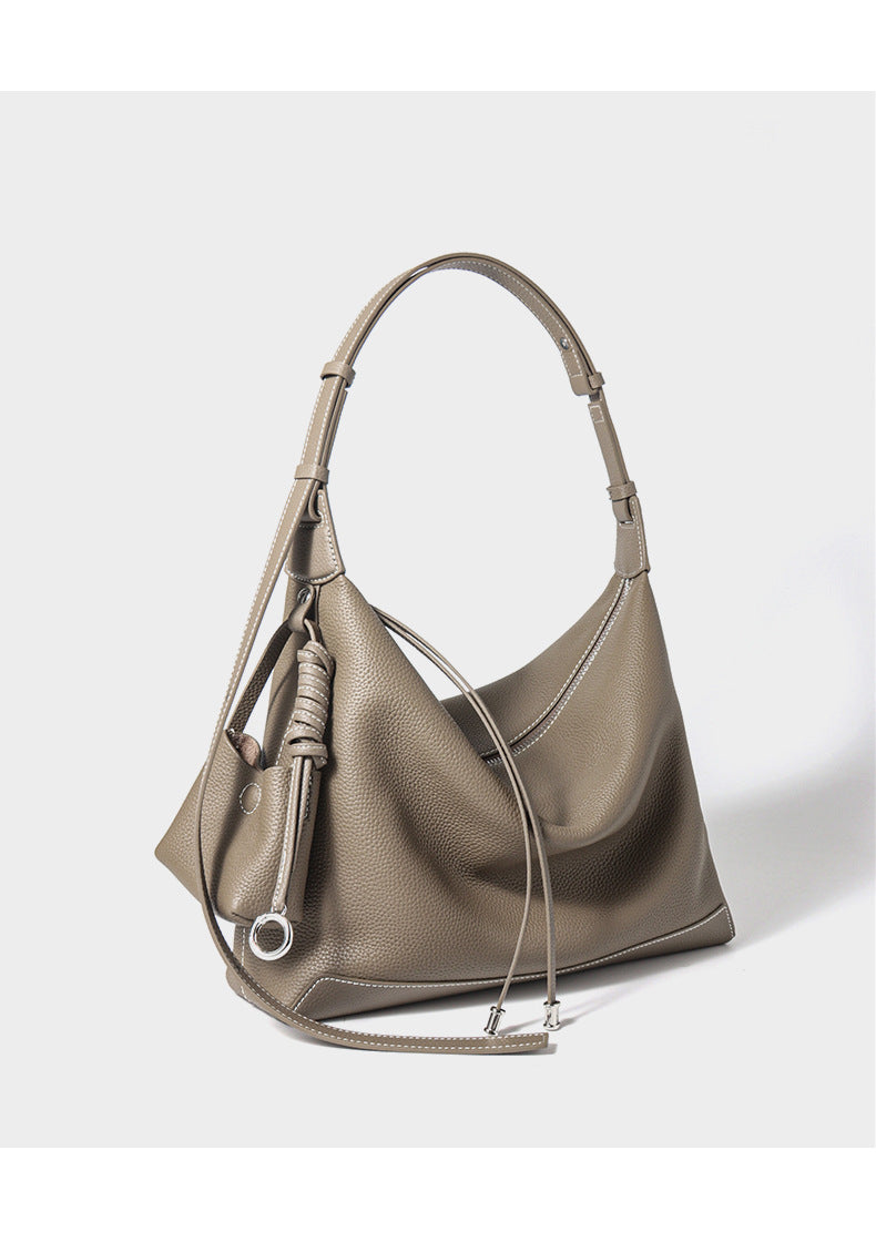 Genuine Leather Underarm Bag Small Batch Shoulder Bag Large Capacity Tote for Women 