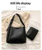 Single Shoulder Crossbody Womens Bag Large Capacity Minimalist Bucket 