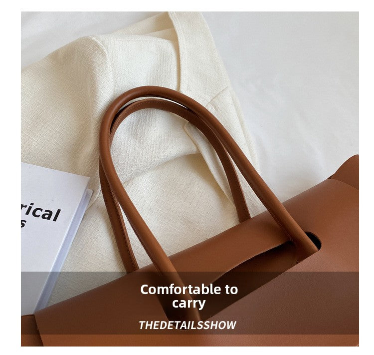 Vintage Tote Bag for Women Large Capacity Handbag Oversized Leather Shopper 