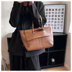 Vintage Tote Bag for Women Large Capacity Handbag Oversized Leather Shopper 