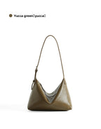 Full Grain Vegetable Tanned Leather Hobo Bag Vintage Underarm Shoulder Bag Large Capacity Crossbody Bag 