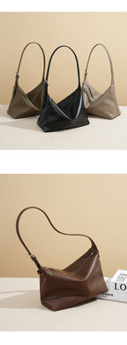 Full Grain Vegetable Tanned Leather Hobo Bag Vintage Underarm Shoulder Bag Large Capacity Crossbody Bag 