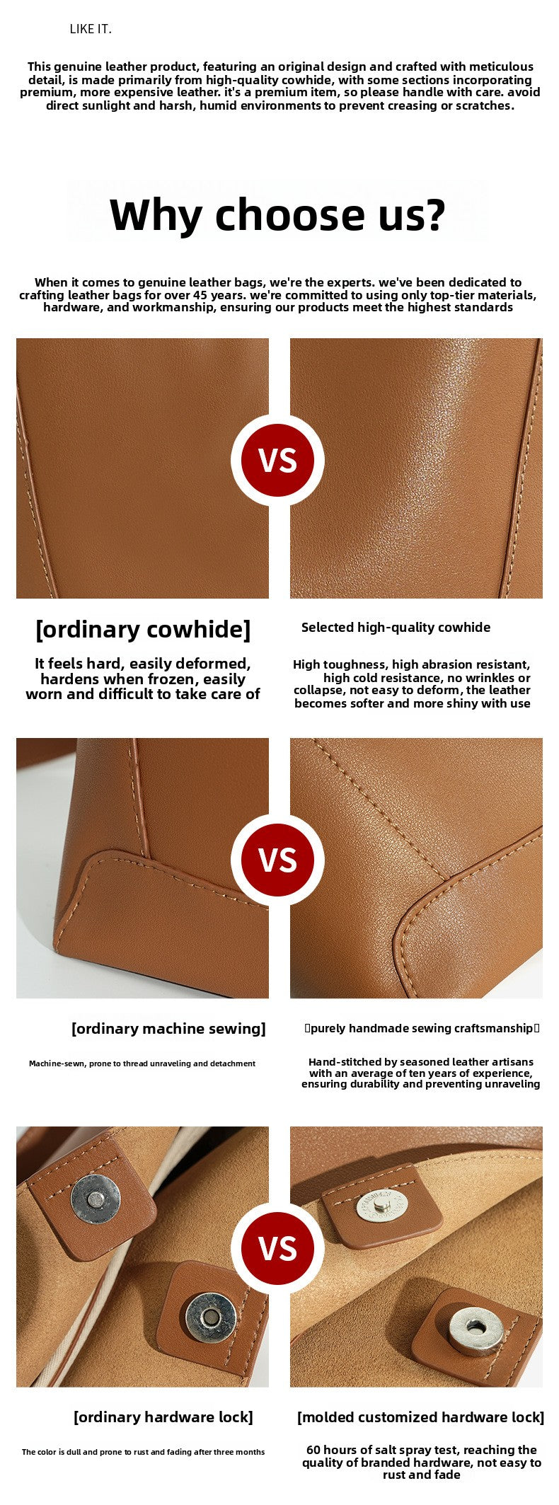 Genuine Leather Bucket Bag Large Capacity Tote Shoulder Crossbody Bag for Women 