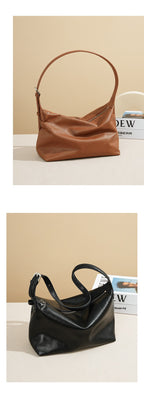 Full Grain Vegetable Tanned Leather Hobo Bag Vintage Underarm Shoulder Bag Large Capacity Crossbody Bag 