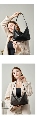 Full Grain Vegetable Tanned Leather Hobo Bag Vintage Underarm Shoulder Bag Large Capacity Crossbody Bag 