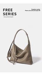 Genuine Leather Underarm Bag Small Batch Shoulder Bag Large Capacity Tote for Women 