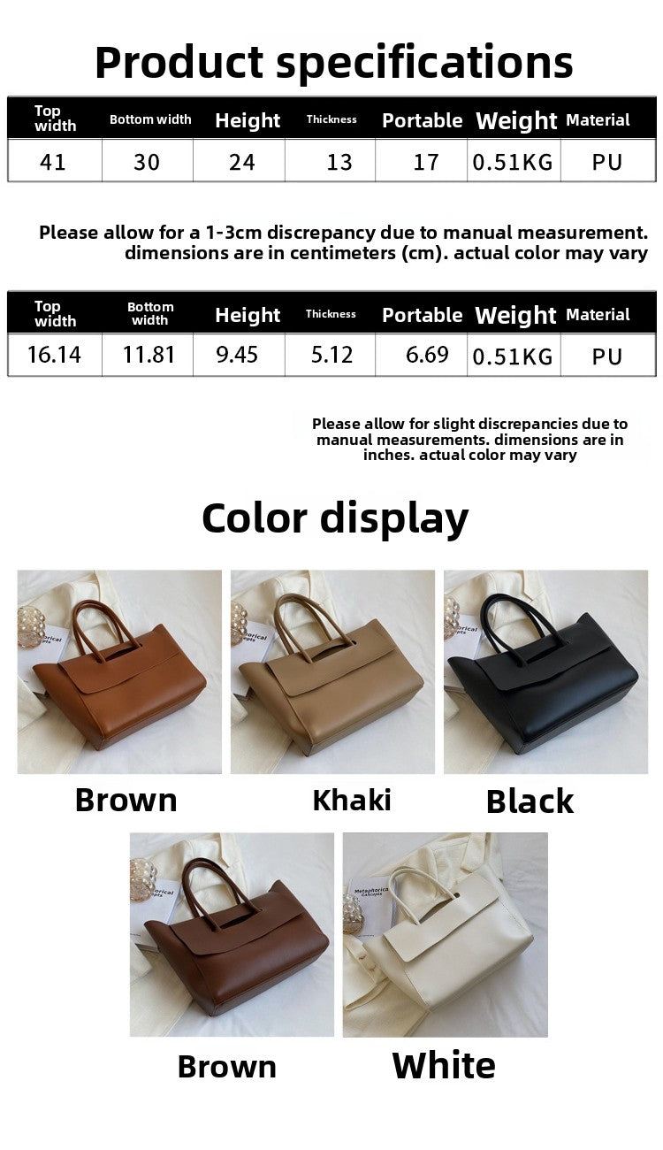 Vintage Tote Bag for Women Large Capacity Handbag Oversized Leather Shopper 