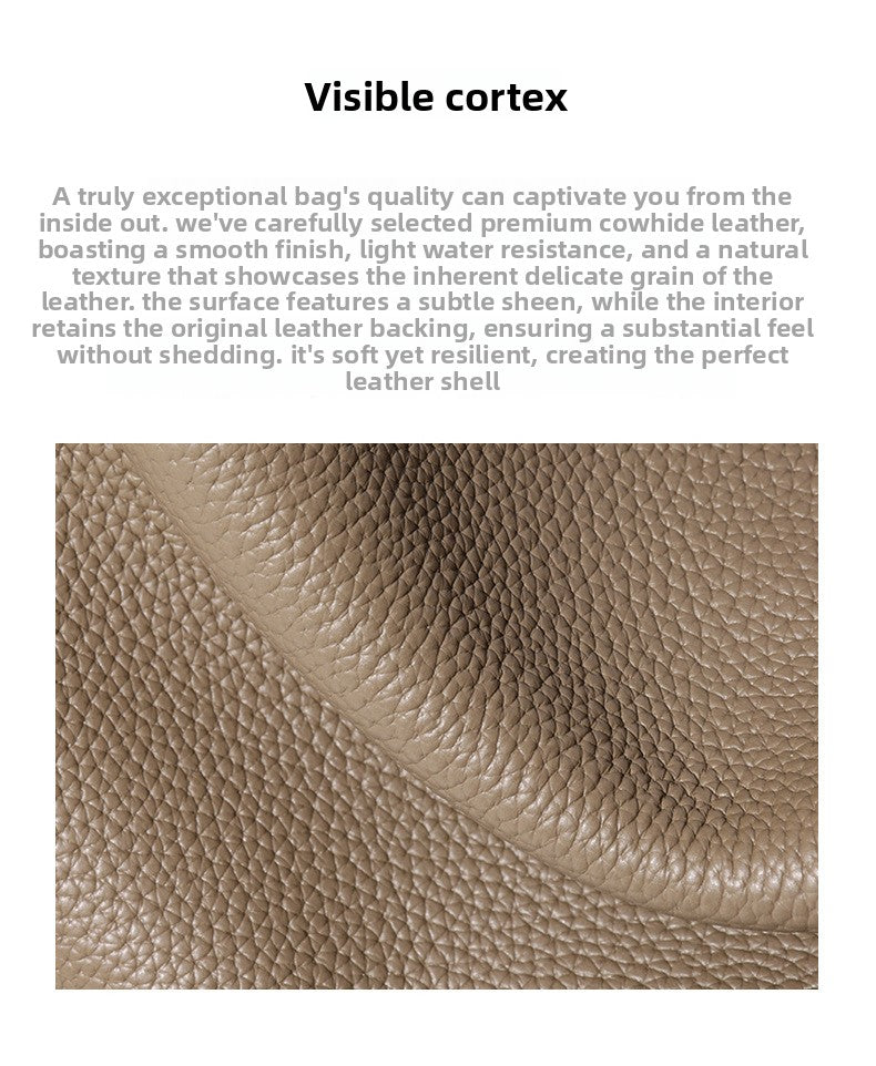 Genuine Leather Underarm Bag Small Batch Shoulder Bag Large Capacity Tote for Women 