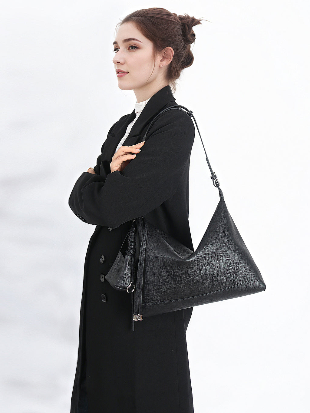 Genuine Leather Underarm Bag Small Batch Shoulder Bag Large Capacity Tote for Women 