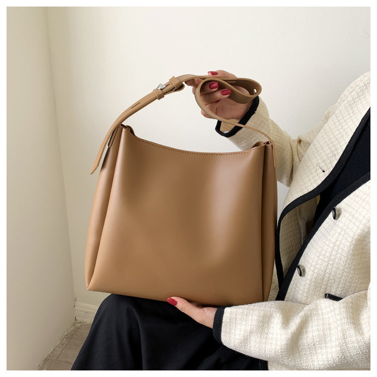 Single Shoulder Crossbody Womens Bag Large Capacity Minimalist Bucket 