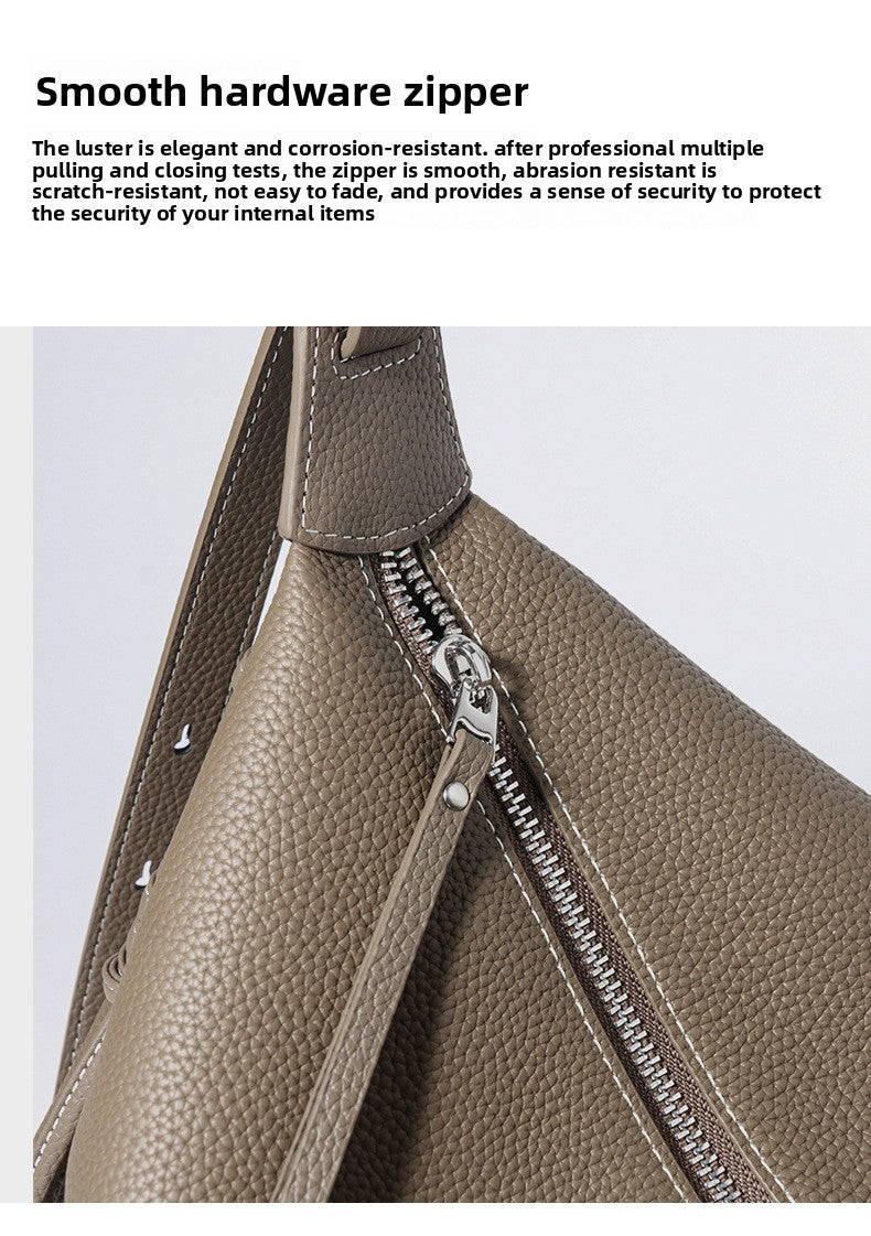 Genuine Leather Underarm Bag Small Batch Shoulder Bag Large Capacity Tote for Women 