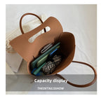 Vintage Tote Bag for Women Large Capacity Handbag Oversized Leather Shopper 