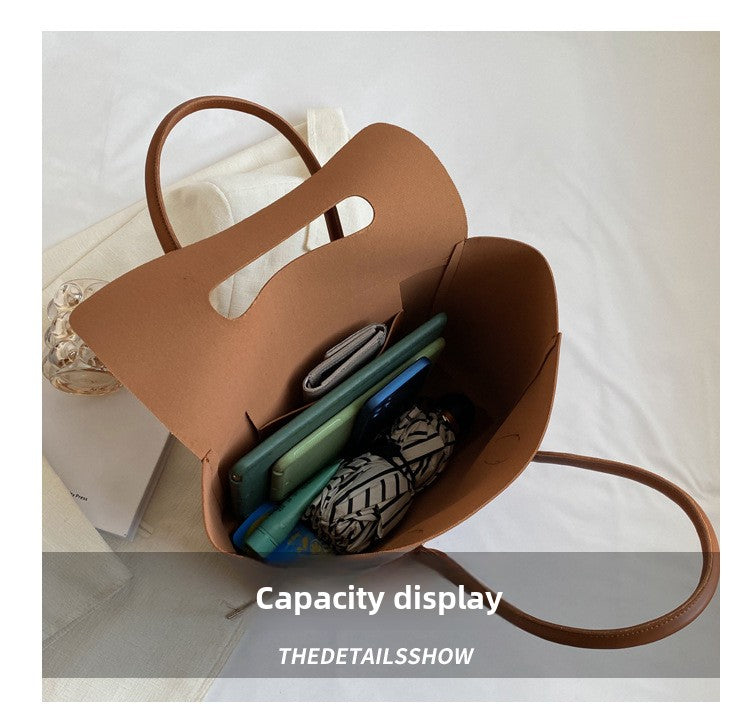 Vintage Tote Bag for Women Large Capacity Handbag Oversized Leather Shopper 