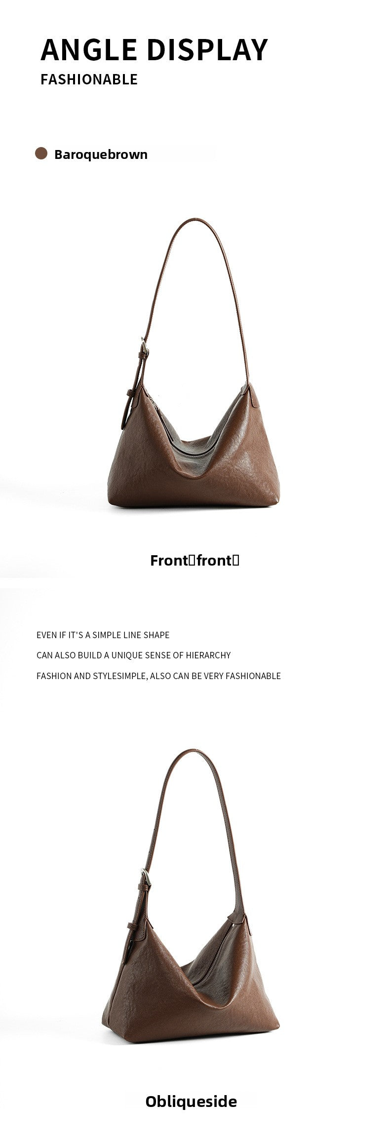 Full Grain Vegetable Tanned Leather Hobo Bag Vintage Underarm Shoulder Bag Large Capacity Crossbody Bag 