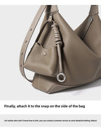 Genuine Leather Underarm Bag Small Batch Shoulder Bag Large Capacity Tote for Women 