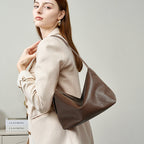 Full Grain Vegetable Tanned Leather Hobo Bag Vintage Underarm Shoulder Bag Large Capacity Crossbody Bag 